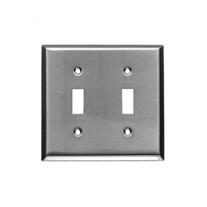 Good Quality Double Position Stainless Steel Wall <strong>Switch</strong> Panel 2 Gang Thermoplastic Screwless Wall Plate Cover - Product Image 3