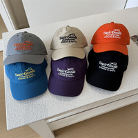 Gorra de Béisbol de Secado Rápido de 6 Paneles con Letras Bordadas al Estilo Coreano para Mujer, Gorra Ligera de Corona Suave a la Moda