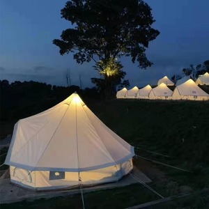 Bán buôn tùy chỉnh lửa thỏ sang trọng 4 mùa chuông lều 4 mùa yurt nhà glamping Lều Oxford vải - Product Image 4