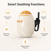 Berceau Balancelle Bébé Rechargeable avec Mouvement de Vibration, Balancelle de Poussette Bébé Bluetooth