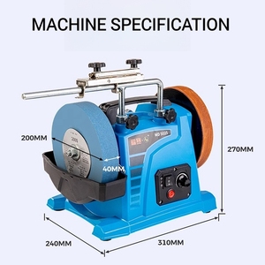 Machine à affûter multifonctionnelle CNC, 17 kg, usage domestique intensif, 8 pouces, 3 kW, faible vitesse, affûteur de couteaux électrique, refroidissement par <span class=keywords><strong>eau</strong></span> - Product Image 5