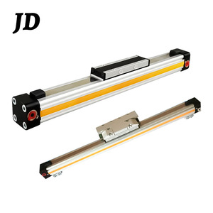<span class=keywords><strong>Vérin</strong></span> pneumatique sans tige OSP P16 P25 P32 à double effet, articulation mécanique standard, fileté, en aluminium, avec roulement central - Product Image 2