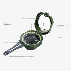 بوصلة جيب احترافية خفيفة الوزن مع ميزات جيولوجية، معدات للبقاء على قيد الحياة في الهواء الطلق والتخييم - Product Image 6