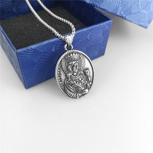 Klasik Kutsal Barbara Kadehi Titanyum Çelik Kolye Erkek Paslanmaz Çelik Kolye - Product Image 2