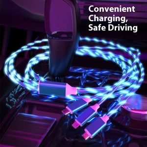 Cao-Tốc Độ 3-Trong-1 Điện Thoại PVC Sạc Với Phát Sáng Chảy Ánh Sáng Xu Hướng Nhanh Chóng Sạc <span class=keywords><strong>USB</strong></span> Cáp Dữ Liệu - Product Image 3