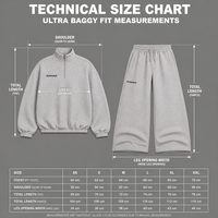 Ensemble de survêtement RAMAX Heavyweight 460GSM à demi-zip, style vintage, coupe oversize, jambe large, streetwear, logo personnalisé, OEM ODM, vente en gros B2B