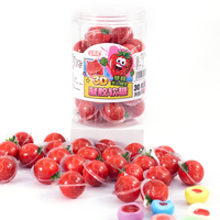 China Fabriek Directe Verkoop Halal OEM 3D Exploderende Fruitige Oogbol Aardspin Gummy Candy Fruit Sandwich