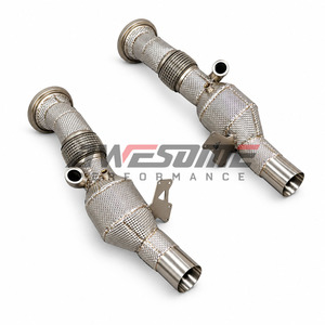 Nuevo Downpipe Deportivo de Alto Flujo Personalizado con Catalizador para Ferrari 296 GTB 3.0T <span class=keywords><strong>2021</strong></span>- 100/200/300 Celdas con Protectores Térmicos - Product Image 5