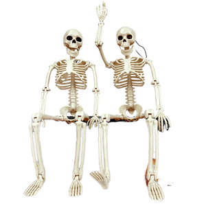 Nouvelles décorations de squelette humain en PVC non toxique de 40 cm pour Halloween, accessoires de maison hantée, modèle de jouet, fournitures de fête - Product Image 1