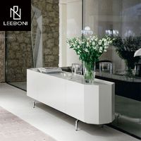 Nouveau design de meubles de salle à manger buffet en bois et métal de luxe buffet blanc
