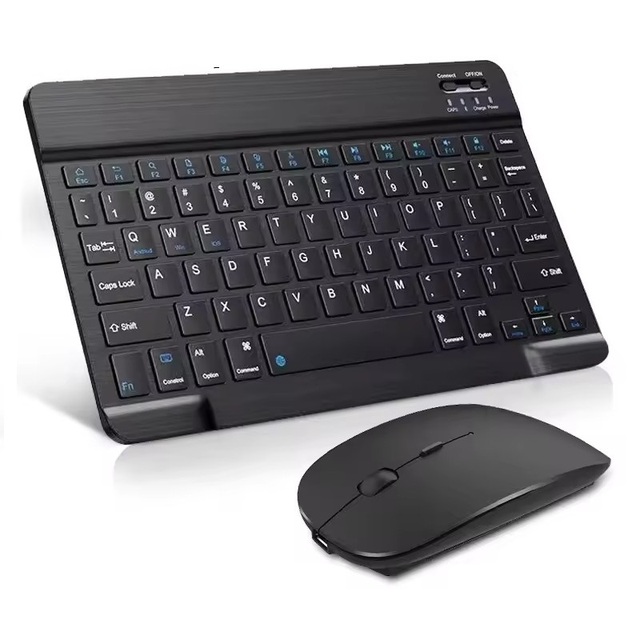 10 Inch BT Wireless Keyboard Rechargeable for Mobile Phones Tablet Russian Spanish French