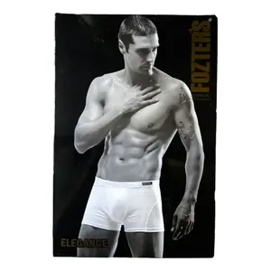 Boxers pour hommes Fozter XXL, taille mi-haute, en coton, design uni - Product Image 4