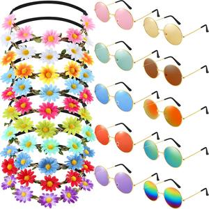 Conjunto de diadema y gafas de sol con diseño de margaritas para fiesta hippie, accesorios para disfraces de Halloween y Navidad, regalos no tóxicos - Product Image 3
