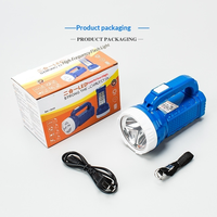 Projecteur LED rechargeable haute puissance en ABS avec lumière latérale, éclairage d'urgence IP20