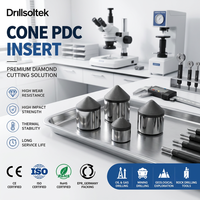 Drillsoltek Premium Conical PDC Cutter Diamond Insert pour foret PDC, foret tricone, outils de forage de roche