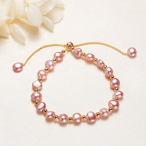 สร้อยข้อมือไข่มุกสไตล์บาโรก ดีไซน์หรูหรา ทันสมัย ยี่ห้อ Zhuji Danshui สายโซ่แบบดึงได้ พกพาสะดวก เหมาะสำหรับเป็นของขวัญให้ผู้หญิงหรือแฟนสาว - Product Image 4