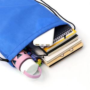 Customized 30cm Polyester Nylon Drawstring Backpack Low MOQ <b>Reusable</b> Draw String <b>Bags</b> Cheap - Product Image 5