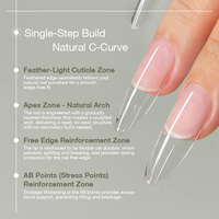 MR NAIL Puntas de Uñas Naturales de Diferentes Tamaños, Construcción sin Costuras, Aptas para Diferentes Tamaños de Uñas, Uso en Salón de Belleza y en Casa, Fáciles de Usar