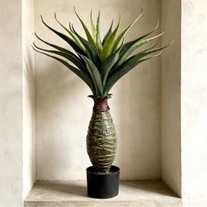 Objetos Decorativos Más Vendidos, Planta Artificial de Agave con Tronco Ovalado, Planta Artificial Verde, Bonsái, Decoraciones para Bodas y Fiestas - Product Image 5