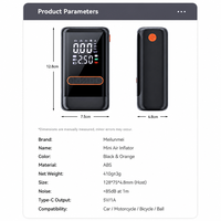Gonfleur de pneus de voiture portable en ABS avec jauge de pression numérique intégrée pour voitures, vélos et véhicules électriques