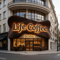 Enseigne lumineuse LED personnalisée avec logo 3D, lettres en relief rétroéclairées pour extérieur, devanture de magasin, commerce, enseigne murale