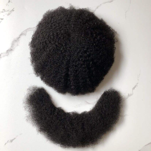 Prótesis Capilares de PU Ultrafinas al por Mayor, Cabello Humano Afro Rizado de 4mm, 8x10, Toupee para Hombres, Reemplazo Capilar Masculino - Product Image 4