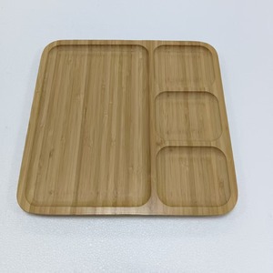 ถาดไม้ไผ่ทรงสี่เหลี่ยม 28x28x1.5 ซม. ถาดแบ่งช่องสำหรับเสิร์ฟ ใช้ในบ้าน โรงแรม ร้านอาหาร - Product Image 2