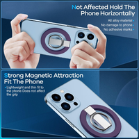 Support magnétique ultra-mince de conception givrée sangle de téléphone pliable avec la poignée d'anneau pour des téléphones portables
