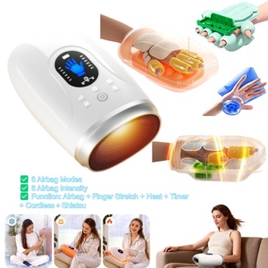 Alat Pijat Pergelangan Tangan Peregangan Jari Layar Visual Roller Telapak Tangan Fungsi Getaran Panas Pendingin Airbag Baterai Li Pengisian Daya USB - Product Image 6