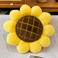 Coussin de dossier en peluche doux et créatif en forme de tournesol, coussin de canapé, oreiller, poupée, cadeaux doux pour amis, adultes et enfants