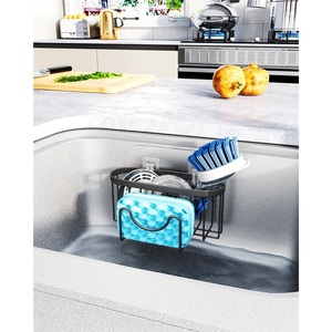 304 Stainless Steel Modern Kitchen Sponge Rack Suction Cup Drain Rack Eco-Friendly Wall-Mounted Nail-Free Storage for Hotel Use - Product Image 3