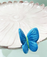 Assiette créative en céramique pieds hauts lapin de pâques lotus assiette à gâteau de mariage européen décor à la maison en céramique plat à biscuits aux fruits lapin