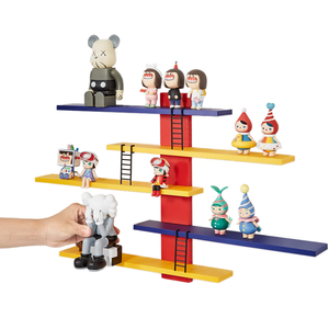 Estante de Exhibición Flotante de Bambú de Tres Niveles, Colorido, Moderno, para Montar en la Pared, Decorativo, para Guardar Figuras Coleccionables, <span class=keywords><strong>Funko</strong></span> - Product Image 1