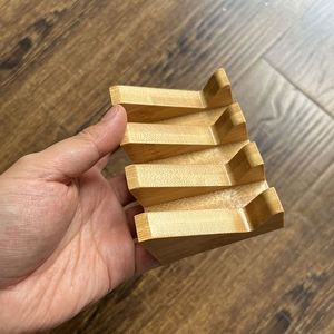 Hot Sale <b>Bamboo</b> <b>Soap</b> <b>Dish</b> with Slanted Waterfall Design - Product Image 5
