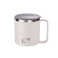 Tasse à eau en acier inoxydable 304 au design moderne avec couvercle coulissant, tasse à thé et à café pour la maison, le bureau et les étudiants, cadeau