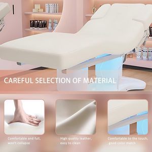 Meja elektrik perawatan medis Salon, Meja pijat Spa, perawatan medis elektrik, tempat tidur kecantikan wajah, bulu mata melengkung, mewah, dapat disesuaikan, 4 Motor - Product Image 5