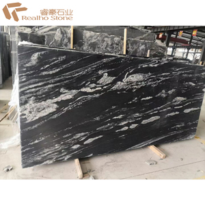 Finitura in pelle <span class=keywords><strong>nero</strong></span> cosmico granito fossile per controsoffitto <span class=keywords><strong>cucina</strong></span> <span class=keywords><strong>Top</strong></span> - Product Image 2