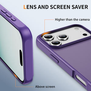 Étui de téléphone portable hybride TPU+<span class=keywords><strong>PC</strong></span> de type peau, fin, antichoc, protection contre les chutes, protection d'<span class=keywords><strong>écran</strong></span> et d'objectif pour iPhone 17 Pro Max - Product Image 3