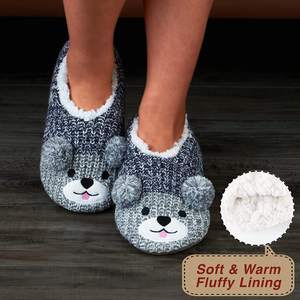 Pantoufles d'hiver confortables et chaudes en fourrure d'animal avec pinces, design personnalisé de haute qualité - Product Image 6