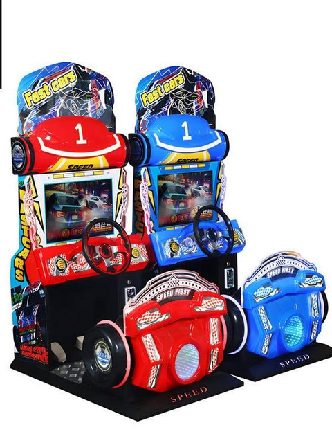 Racing Simulator Games Integrated Driving Rig With Pedals Shifter Button Box and Display Screen Realistic Equipment