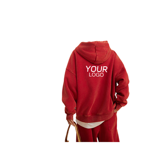 2025 OEM Vintage Hip Hop Half Zip Hoodie for <b>Men</b>-Heavyweight Custom Logo Front Printed Polyester/Cotton Winter Sweatshirt - Product Image 3