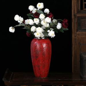 กระถางดอกไม้สไตล์จีนแจกันเซรามิกสีแดงราชวงศ์ญี่ปุ่น - Product Image 4