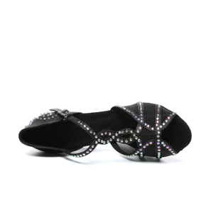 Nouveau produit L641 Vente en gros de chaussures de <span class=keywords><strong>danse</strong></span> latine Gree Flash pour femmes chaussures de <span class=keywords><strong>danse</strong></span> à talons hauts et diamants - Product Image 6