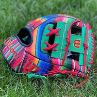 Gant de baseball/softball en cuir véritable gaufré sur mesure 2026, gant de fielding personnalisé, forme de poche sur mesure, vente en gros