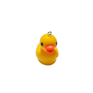 Colgante de resina de pato amarillo, dije de plástico epoxi, accesorio de regalo de dibujos animados para coche, bolso, teléfono, llavero, joyería, manualidades DIY, modelo 3D - Product Image 5