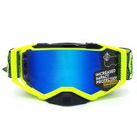 Lunettes de course tout-terrain avec verres réfléchissants, monture flexible en PC, taille unique, utilisables en quatre saisons pour moto, MX, sports tout-terrain