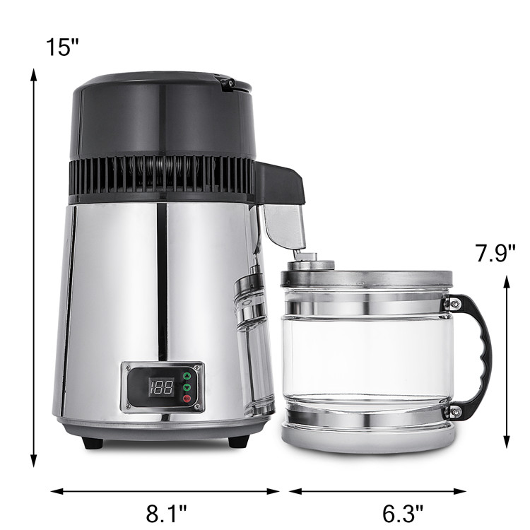 Máy chưng cất nước di động SC-3 Silver 1 gallon Phòng thí nghiệm Máy chưng cất nước nha khoa