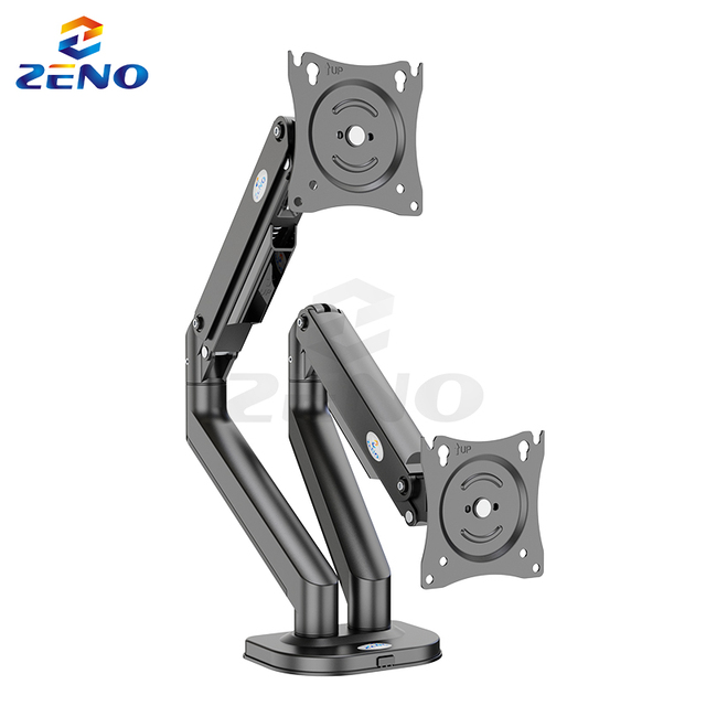 Heavy Duty Ergonomic Monitor Arm with ±70° Tilt, VESA Mount, Height Adjustable for 17-32 Inch Displays Dual Spring Monitor Arm