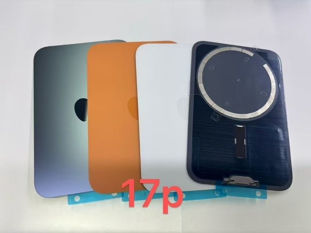 Big Hole Back Glass with Magnet and with logo for Iphone17 17pro 17promax