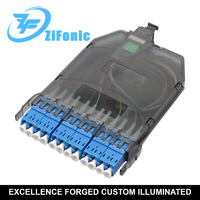 Zifonik 1U 19 "tipe tetap 12-144 inti Panel Patch serat optik FC-SC-ST-LC lembar baja gulung dingin MPO garansi 1 tahun FTTH